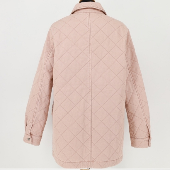 JOIE Spring Pale Pink Quilted Utility Snap Front Jacket - Picture 5 of 9